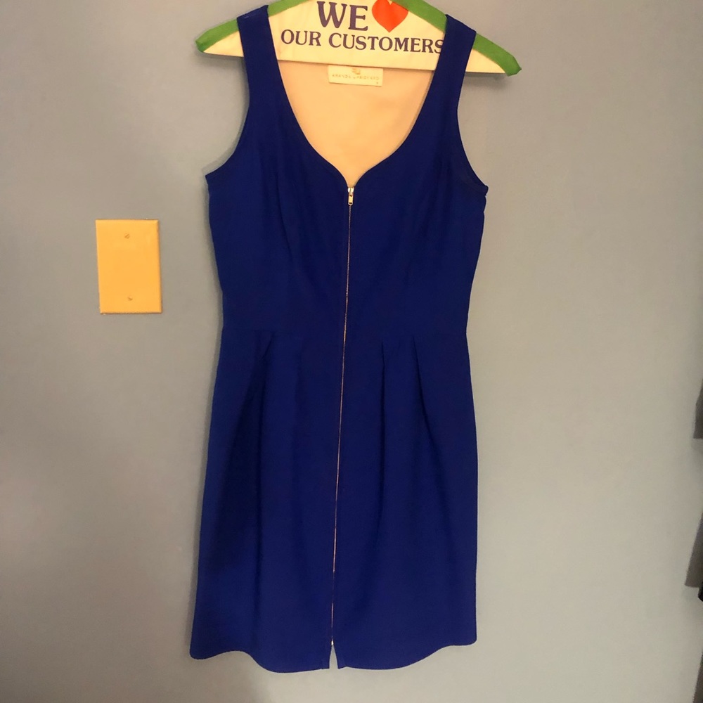 Amanda Uprichard Royal Blue zip up Dress